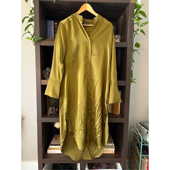 NWT Adrienne Landau Onyx Firgreen Long Sleeve Convertible Tunic Top Size Small - Picture 1 of 8